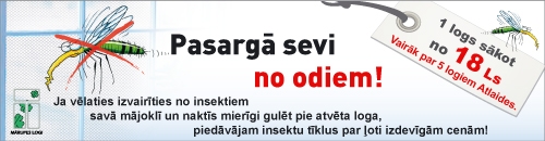 Pasargā sevi no odiem ar Insektu tīkliem!